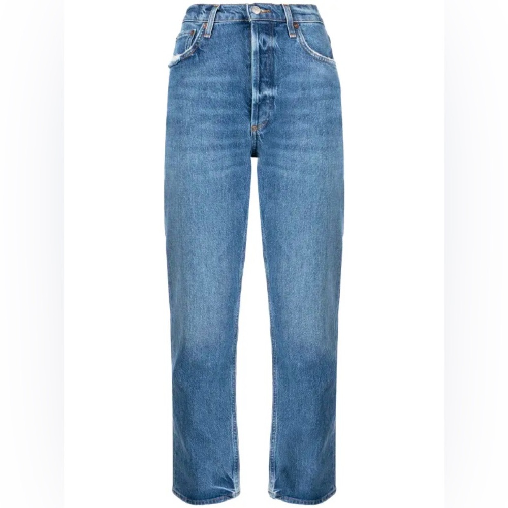 Agolde Blue Straight Leg Jeans